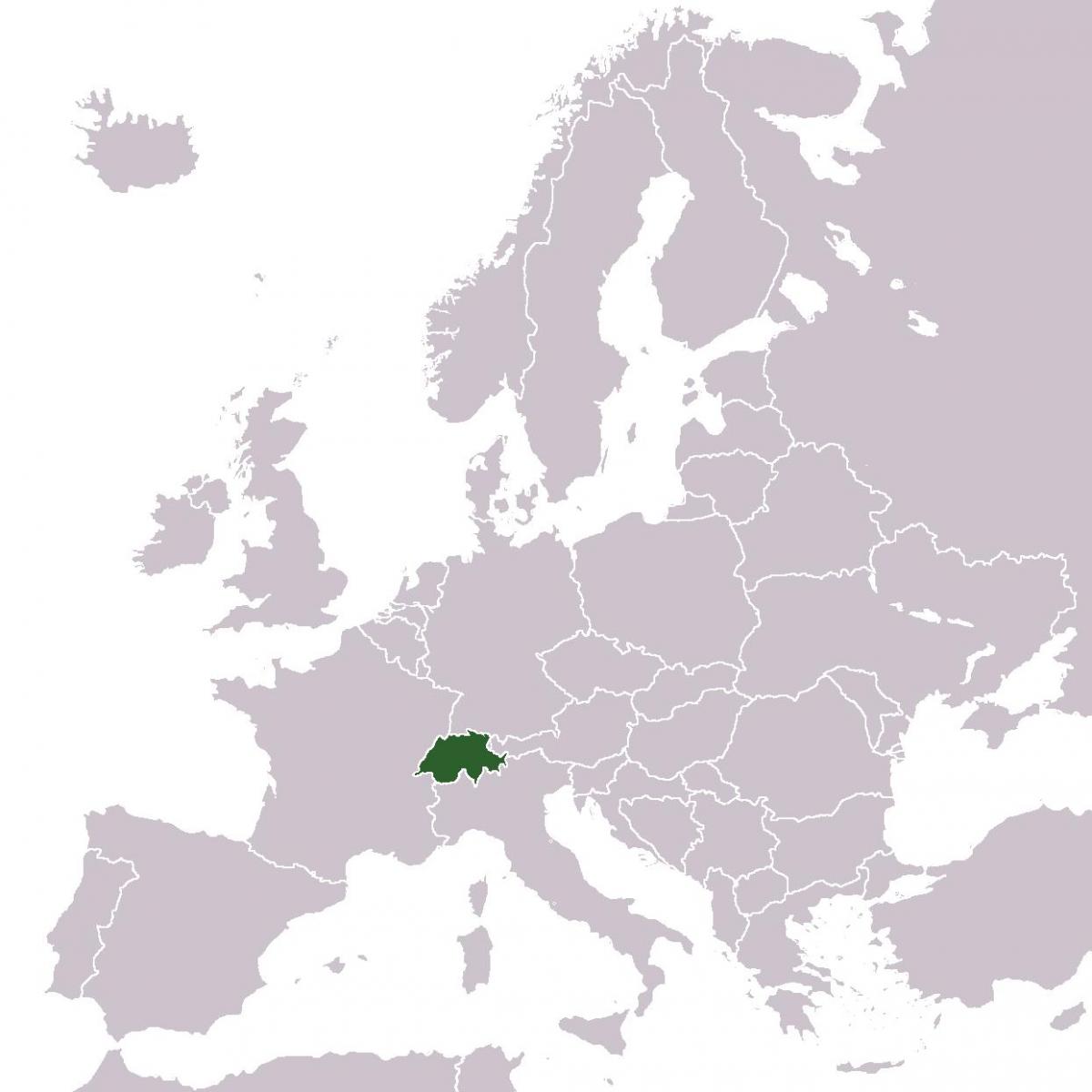 швейцарь улс европ дахь байршил газрын зураг