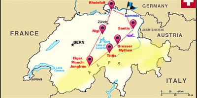 Jungfrau швейцарь газрын зураг