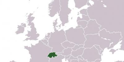 Швейцарь улс европ дахь байршил газрын зураг